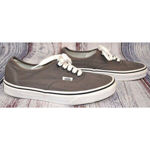 Vans Off The Wall Gray Canvas Sneaker Shoes 721356 Women’s Size 9 Men's 7.5